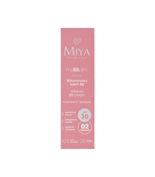 MIYA myBBalm Witaminowy krem BB SPF 30 02 natural, 30 ml