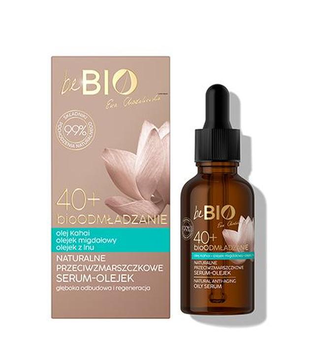 BeBio BioOdmładzanie Naturalne Serum-Olejek przeciwzmarszczkowe 40+, 30 ml cena, opinie, właściwości