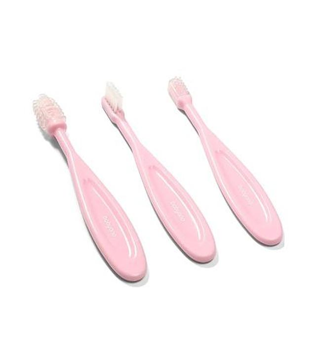 Babyono Szczoteczki do zębów dla dzieci i niemowląt 550/01 kolor różowy, 3 szt., cena, opinie, właściwości