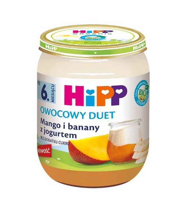 HiPP BIO od pokoleń, Mango i banany z jogurtem, po 6. m-cu, 160 g