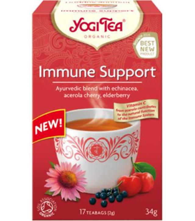 Yogi Tea Organic IMMUNE SUPPORT Na odporność BIO - 17 sasz. - cena, opinie, stosowanie