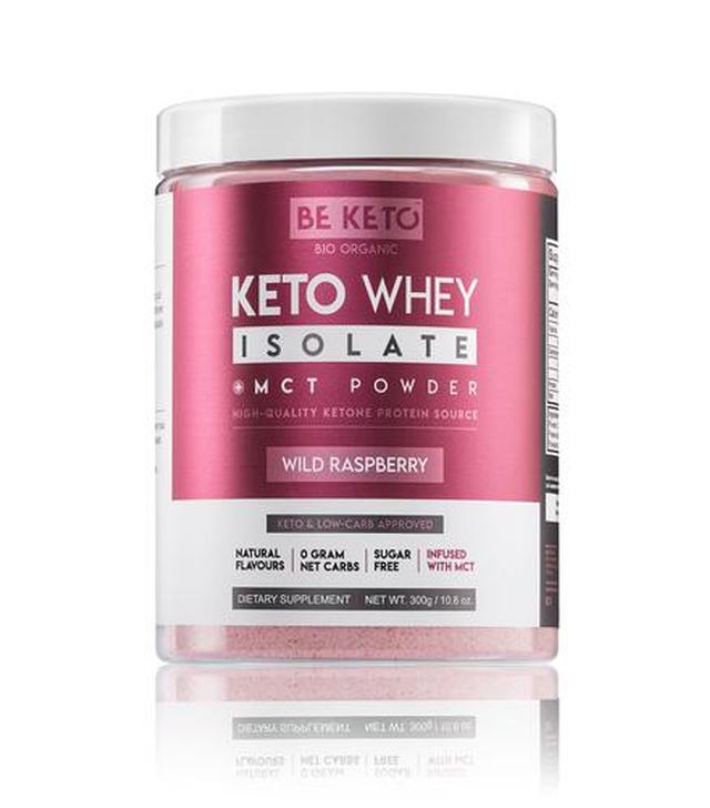 BeKeto Keto Whey isolate + MCT Wild Raspberry, 300 g, cena, opinie, wskazania - ważny do 2025-09-30