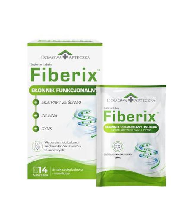 Domowa Apteczka, Fiberix, Błonnik funkcjonalny, saszetki, 14 sztuk