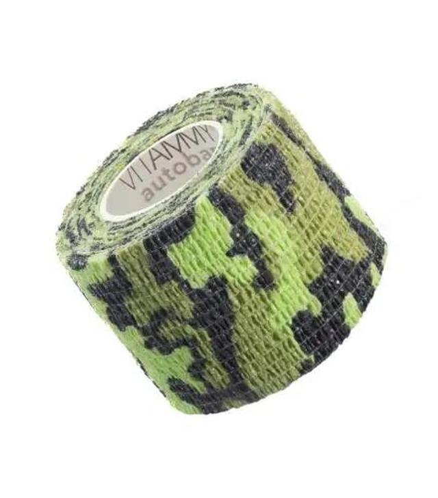 Vitammy Autoband, elastyczny bandaż kohezyjny kolor moro 5 cm x 4,5 m, 1 sztuka