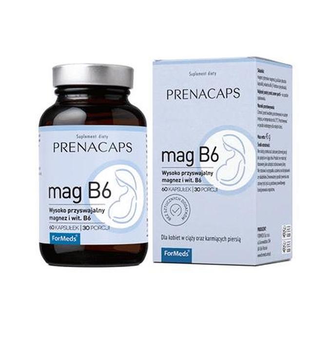 ForMeds Prenacaps Mag B6 - 60 kaps. Dla kobiet w ciąży i młodych mam - cena , opinie, wskazania