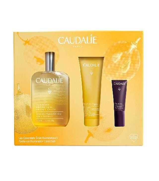 CAUDALIE Rozświetlający niezbędnik Soleil des Vignes Olejek pielęgnacyjny, 100 ml + Żel pod prysznic, 50 ml + Krem pod oczy, 5 ml