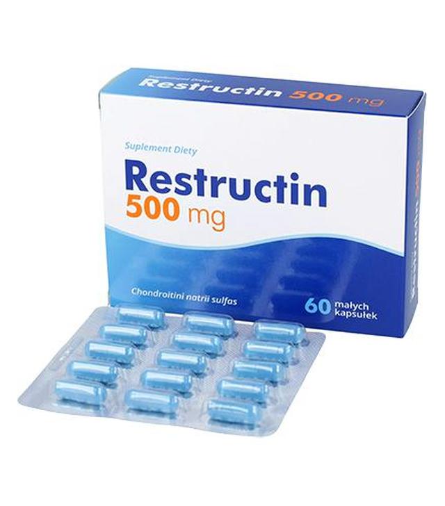 Restructin 500 mg Siarczan chondroityny 500 mg, 60 kapsułek, cena, opinie, wskazania