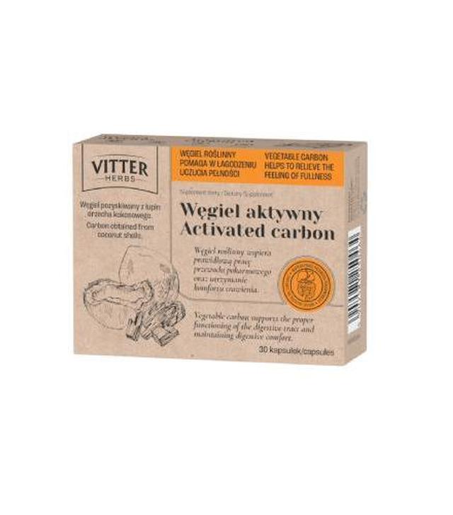 Vitter Herbs Węgiel aktywny, kapsułki, 30 sztuk