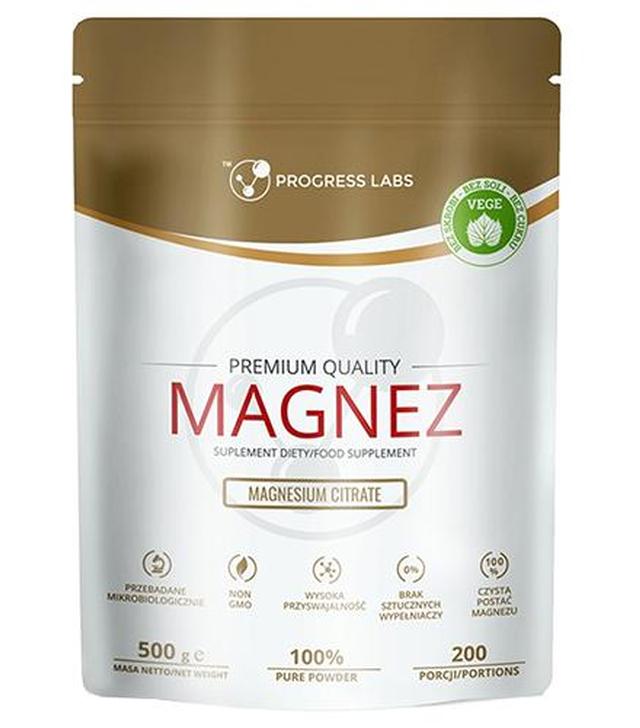 Progress Labs Magnez - 500 g - cena, opinie, właściwości