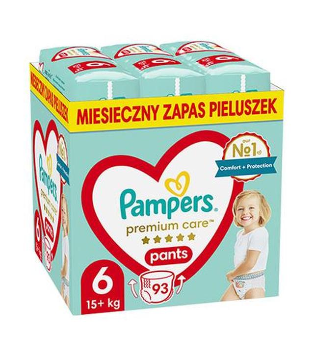 Pampers Premium Care Pants Pieluchomajtki rozmiar 6 15+ kg, 93 szt., cena, wskazania, właściwości