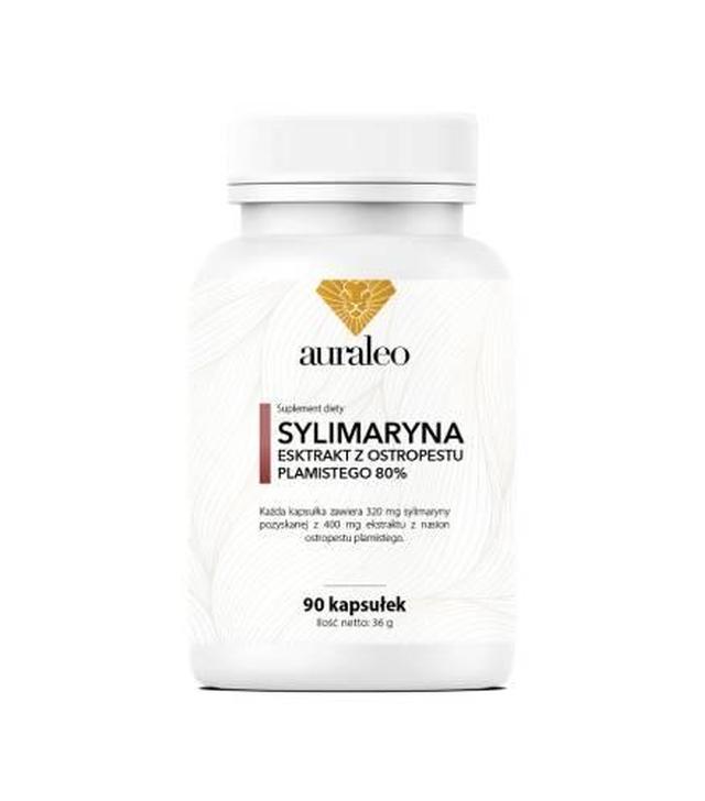 Auraleo Sylimaryna 320 mg Ekstrakt z ostropestu plamistego, kapsułki, 90 sztuk