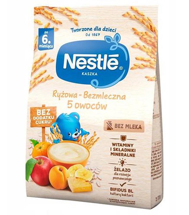 Nestle Kaszka Ryżowa- Bezmleczna 5 Owoców po 6 miesiącu, 170 g, cena, opinie, wskazania