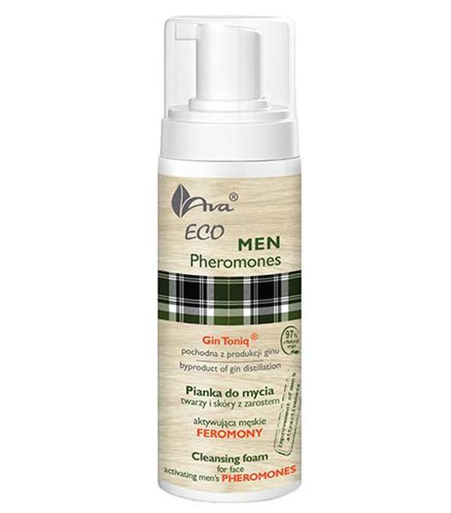 Ava Eco Men Pheromones Pianka do mycia twarzy i skóry z zarostem aktywująca męskie feromony, 150 ml, cena, opinie, skład