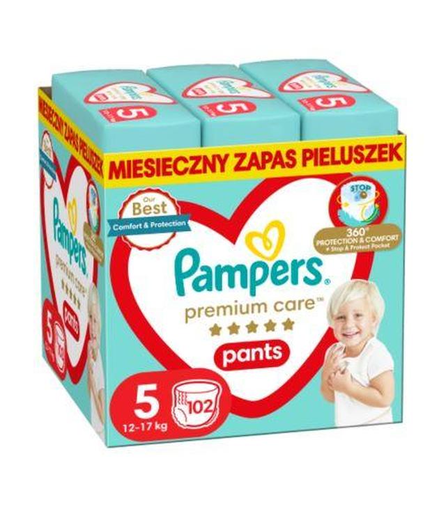 Pampers Premium Care Pants Pieluchomajtki rozmiar 5 12-17 kg, 102 szt., cena, wskazania, stosowanie