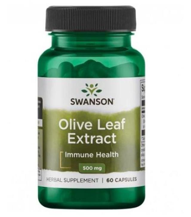 SWANSON Olive Leaf 500 mg - 60 kaps.