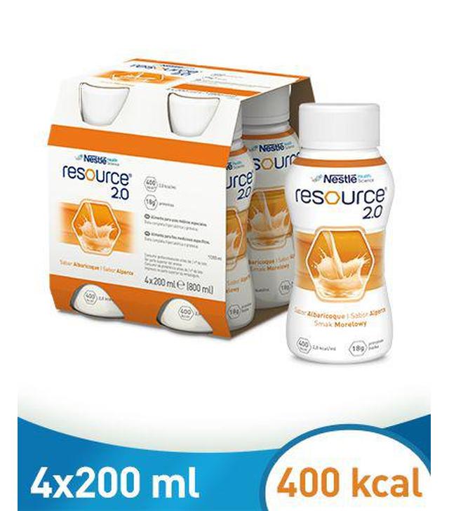 RESOURCE 2.0 Smak morelowy, 4 x 200 ml