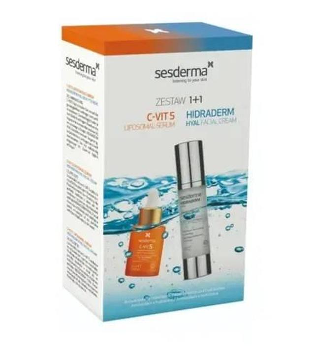 Sesderma C-Vit serum liposomowe 30 ml + Hidraderm Hyal krem nawilżający do twarzy 50 ml [ZESTAW]