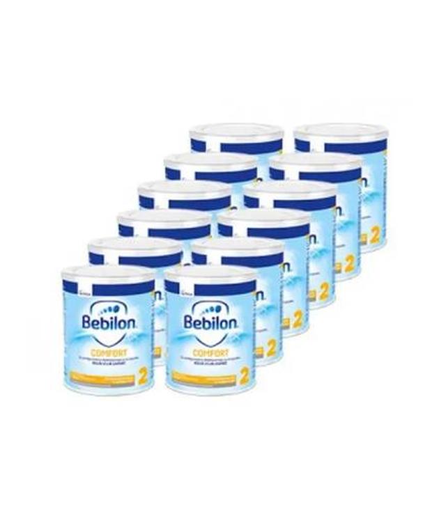 Bebilon Comfort 2, żywność specjalnego przeznaczenia medycznego dla niemowląt od 6. miesiąca życia, do postępowania w przypadku kolek i/lub zaparć, 12 x 400 g