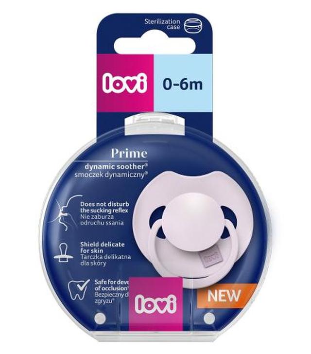 Canpol Lovi Prime Smoczek dynamiczny silikonowy Lilac 34/420 0-6 miesięcy, 1 sztuka
