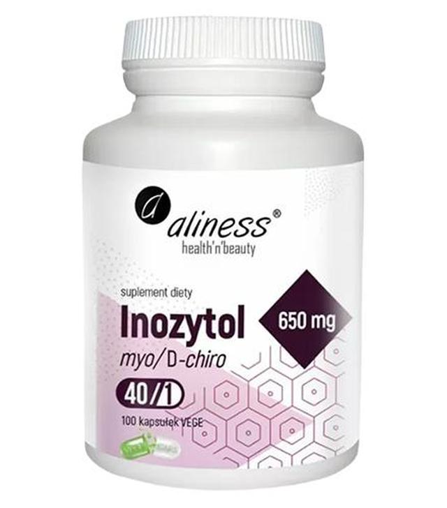 Aliness Inozytol myo/D-chiro 40/1 650 mg, 100 vege kaps., cena, opinie, wskazania