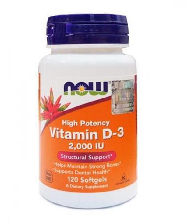 NOW FOODS Vitamin D-3 2000 IU - 120 kaps.