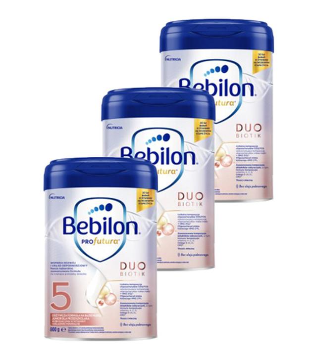 Bebilon Profutura Duobiotik 5, odżywcza formuła na bazie mleka Junior dla przedszkolaka, 3X800 g