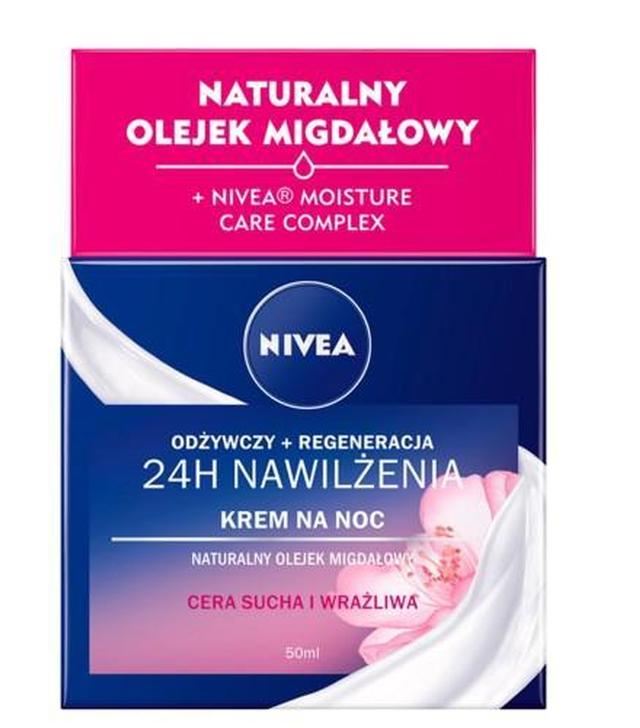 Nivea Odżywczy krem na noc naturalny olejek migdałowy cera sucha i wrażliwa, 50 ml