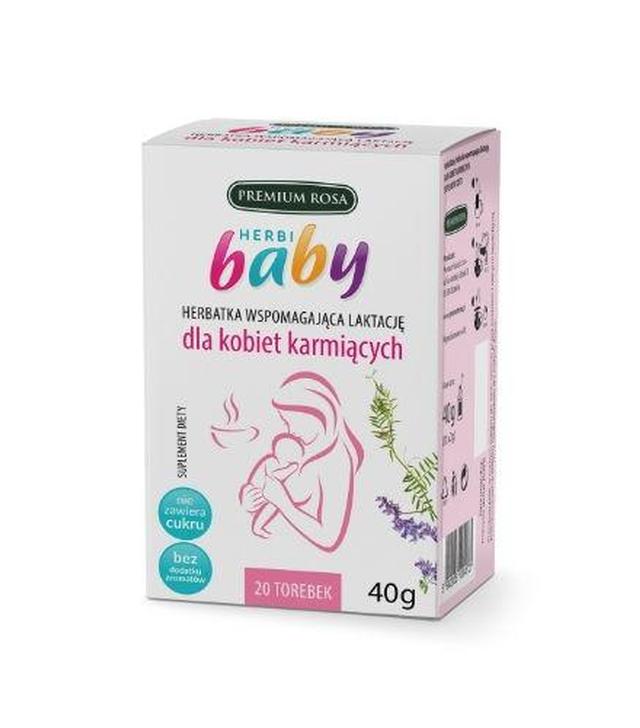 HERBI BABY Herbatka wspomagająca laktację dla kobiet karmiących - 20 sasz. - cena, opinie, właściwości