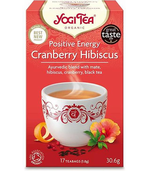 Yogi Tea Organic POSITIVE ENERGY CRANBERRY HIBISCUS Pozytywna energia BIO - 17 sasz. - cena, opinie, stosowanie
