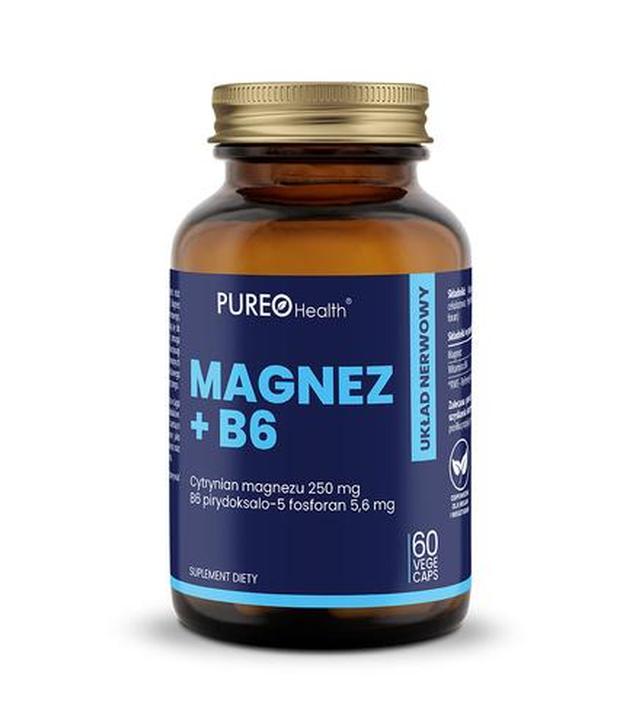 PUREO Health Magnez + B6, 60 kapsułek