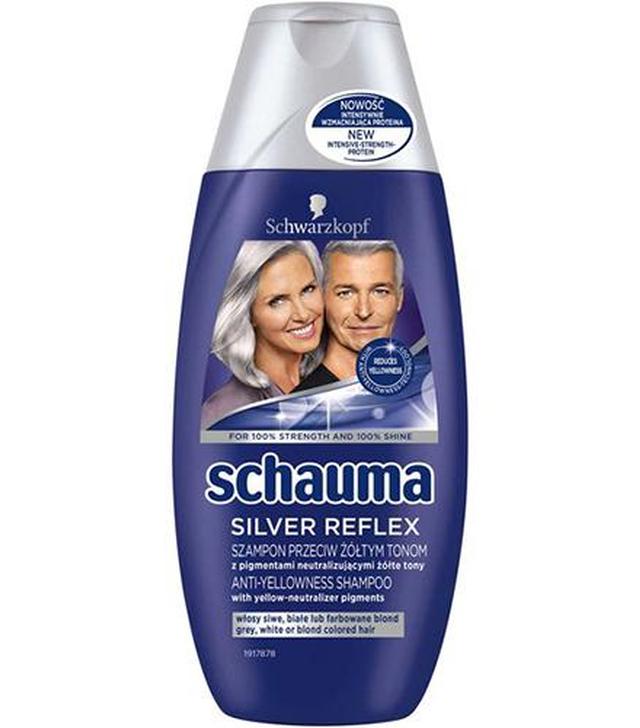 Schauma Silver Reflex Szampon neutralizujący żółte tony do włosów blond siwych lub białych - 250 ml - cena, opinie, stosowanie