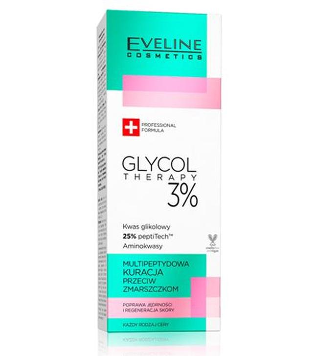 Eveline Cosmetics Glycol Therapy 3% Multipepdydowa kuracja przeciw zmarszczkom, 18 ml - ważny do 2025-02-11