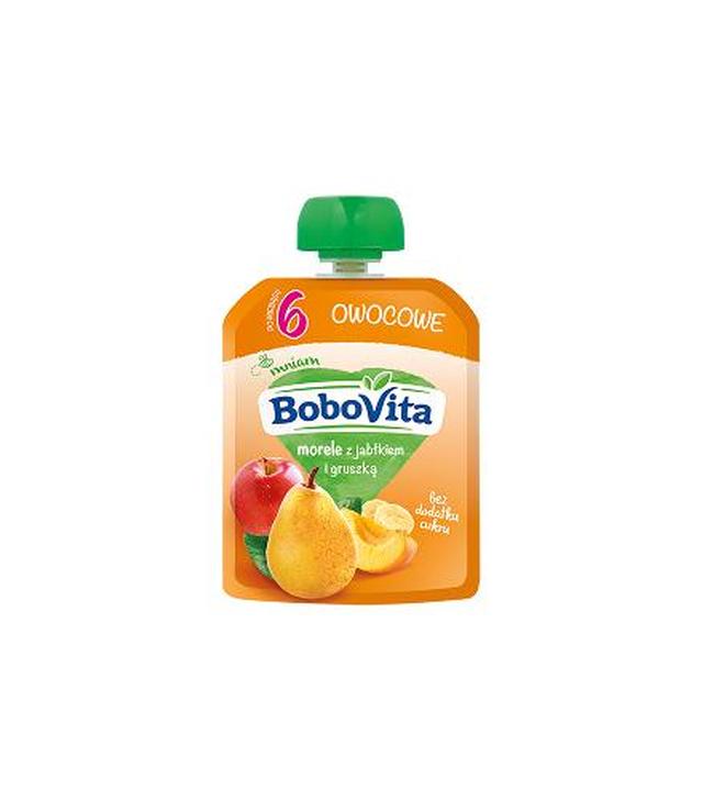 BOBOVITA MUS Morele z jabłkiem i gruszką po 6 m-cu - 80 g