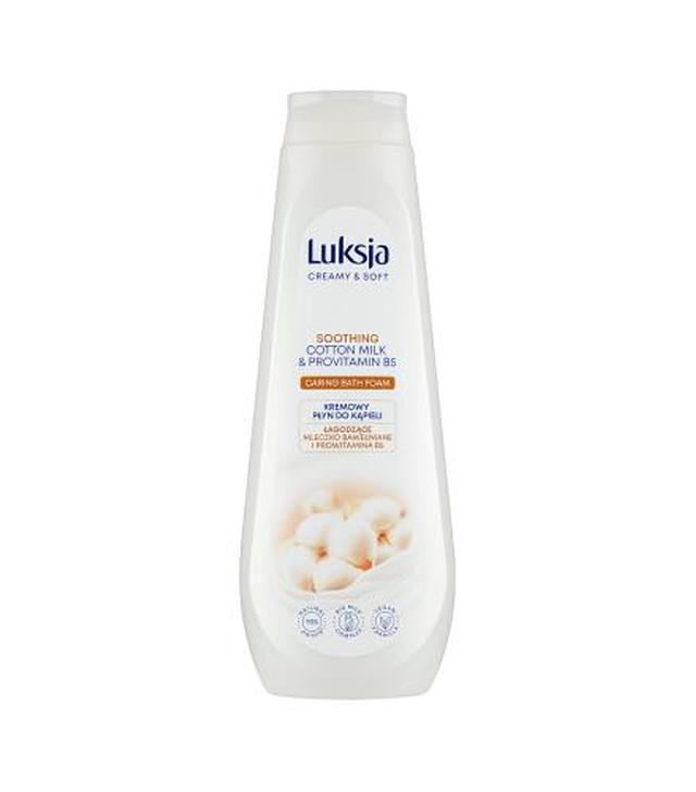 Luksja Creamy Soft Kremowy Płyn do kąpieli Mleczko bawełniane i Prowitamina B5, 900 ml, cena, opinie, stosowanie