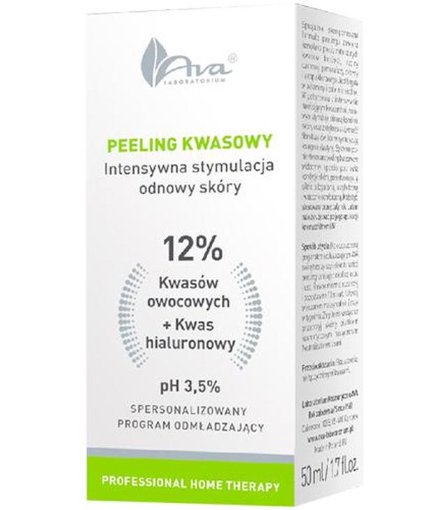 Peeling Kwasowy 12% Kwasów owocowych + Kwas hialuronowy pH 3.5% - 50 ml - cena, opinie, wskazania