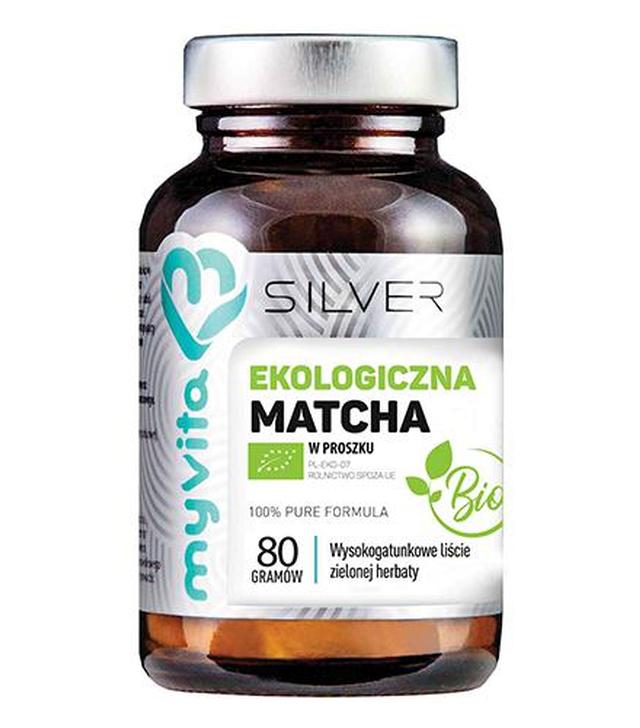 MyVita Silver Pure 100 % Matcha Bio proszek, 80 g, cena, opinie, właściwości