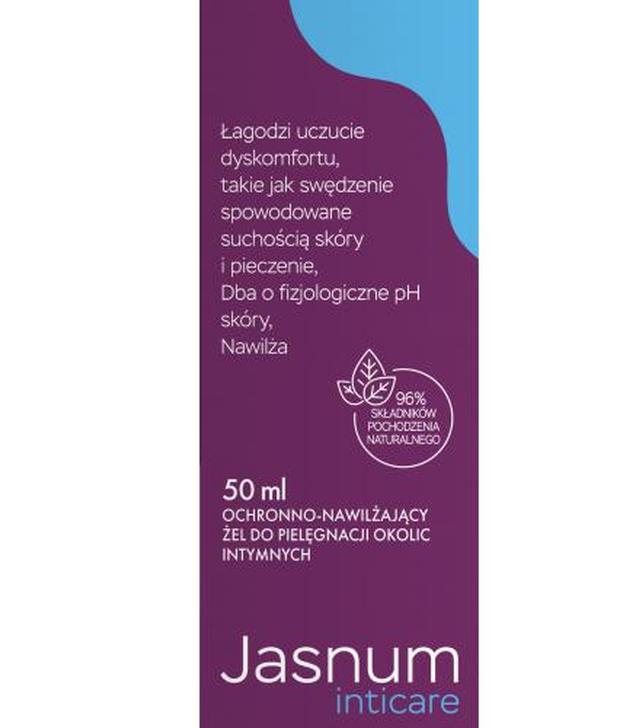 Jasnum Inticare Żel do pielęgnacji okolic intymnych ochronno-nawilżający, 50 ml