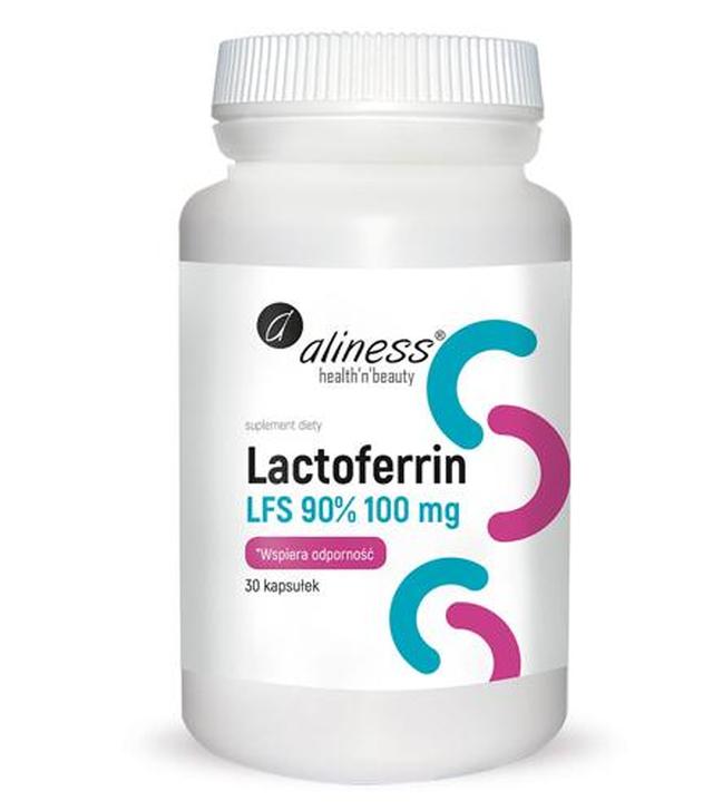 ALINESS Lactoferrin LFS 90% 100 mg - 30 kaps. - wspiera odporność - cena, właściwości, opinie