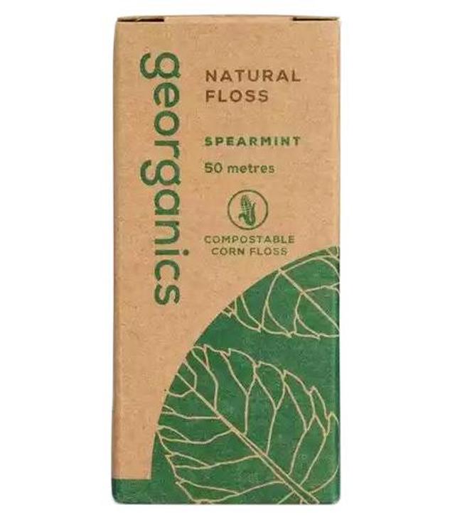 Georganics, Naturalna Nić Dentystyczna Spearmint, 50 ml