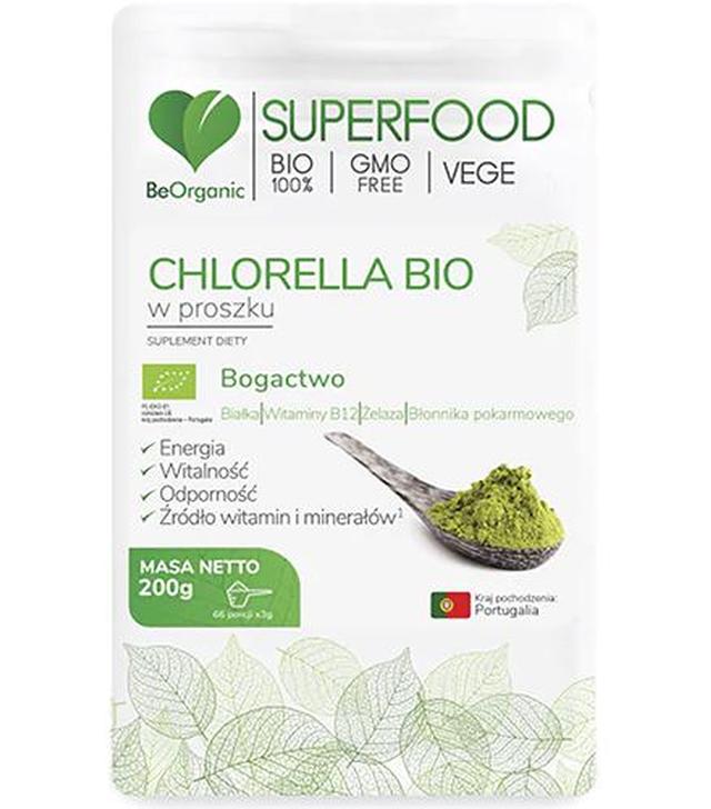 BeOrganic Chlorella BIO w proszku, 200 g