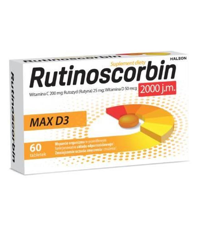 Rutinoscorbin Max D3, tabletki, 60 sztuk