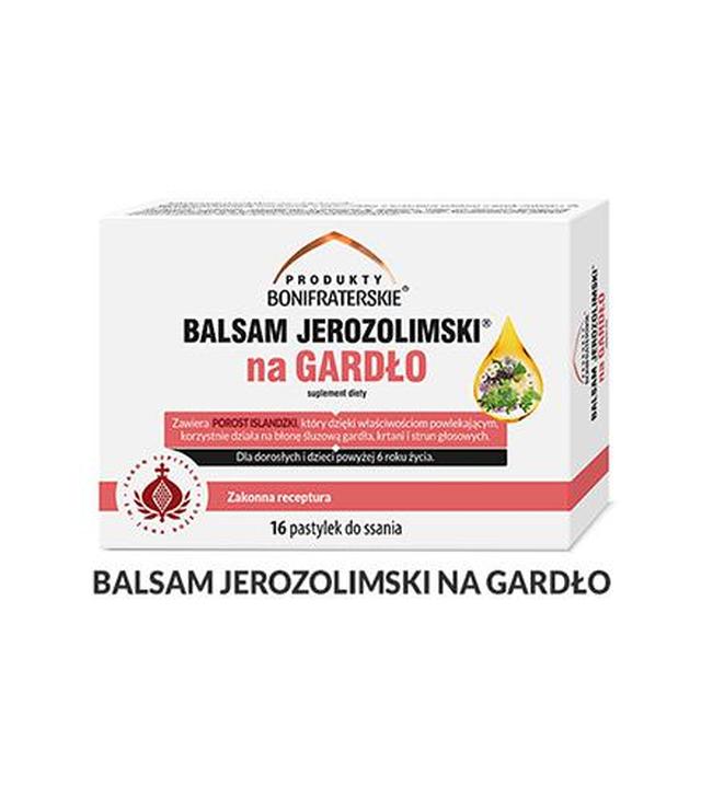 BALSAM JEROZOLIMSKI NA GARDŁO Pastylki do ssania - 16 past. - ważny do 2025-10-31