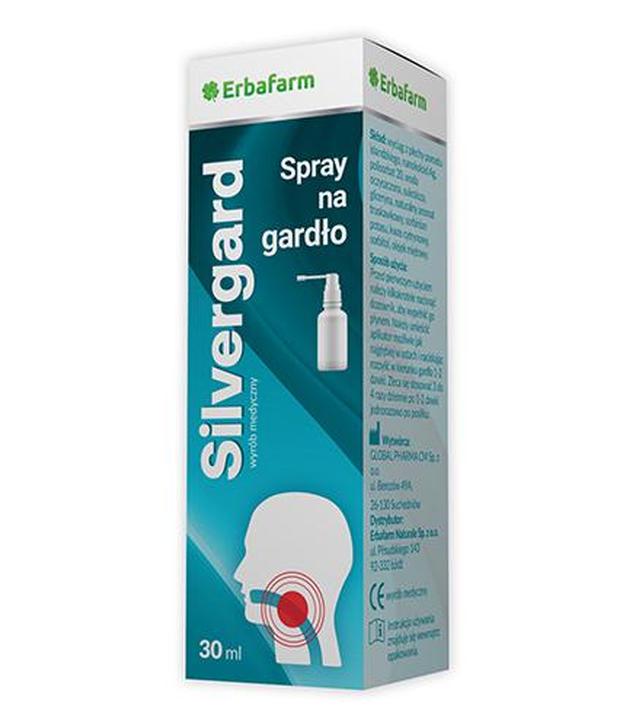 Erbafarm Silvergard Spray na gardło, 30 ml