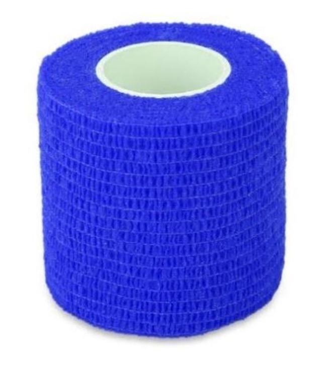 Bandaż kohezyjny samoprzylepny w kolorze niebieskim 5 cm x 4,5 m, 1 sztuka