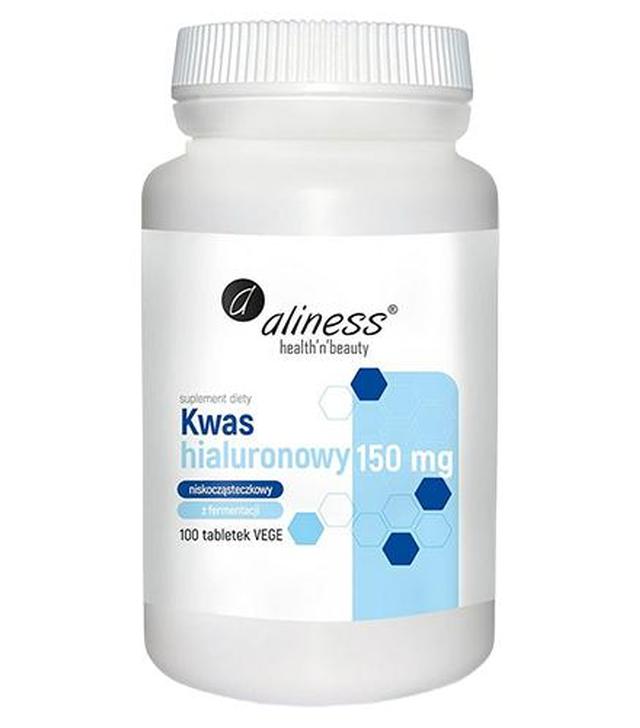 Aliness Kwas hialuronowy niskocząsteczkowy 150 mg, 100 tabl. vege, cena, opinie, stosowanie