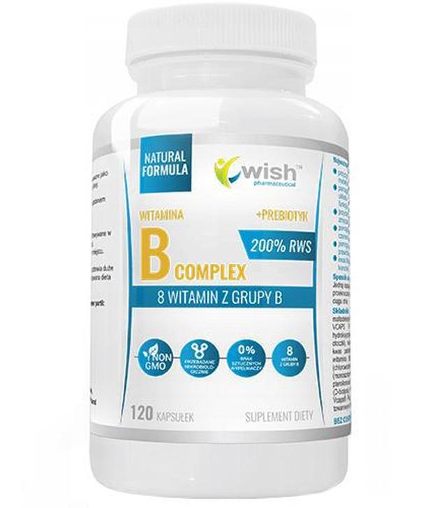 Wish Witamina B Complex 200% RWS + Prebiotyk - 120 kaps. - cena, opinie, dawkowanie