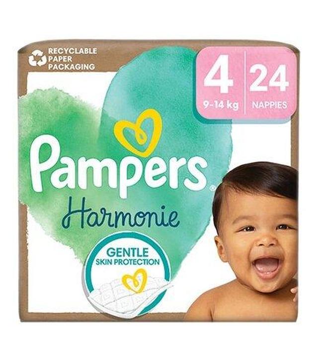 Pampers Harmonie Baby Pieluszki, rozmiar 4, 9kg-14kg, 24 sztuk