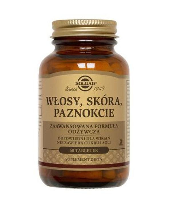 SOLGAR FORMUŁA WŁOSY, SKÓRA, PAZNOKCIE, 60 tabletek