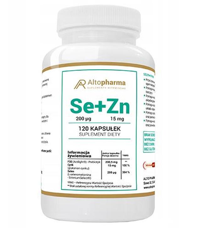 Altopharma Selen 200 µg + Cynk 15 mg - 120 kaps. - cena, opinie, wskazania