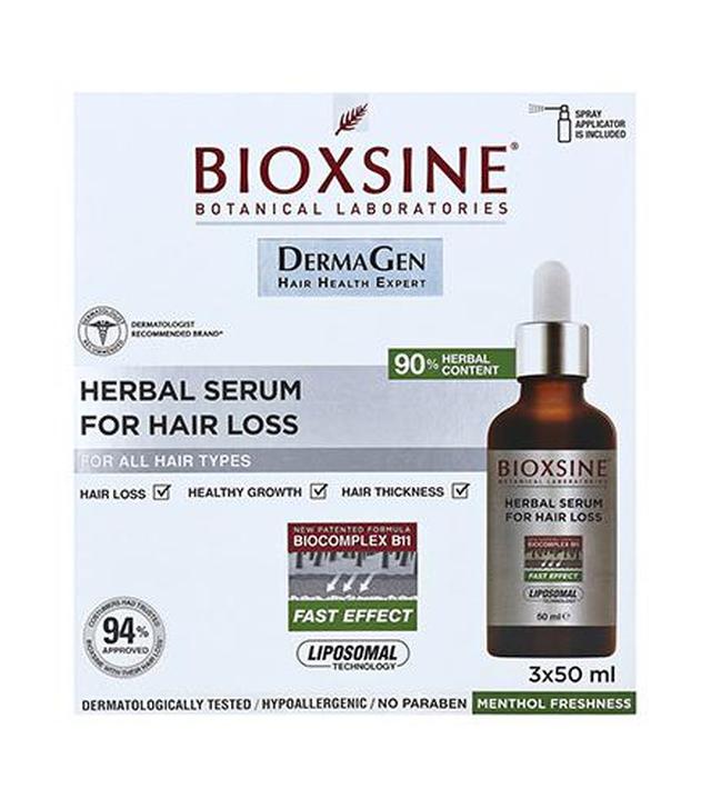 BIOXSINE DG Serum przeciw wypadaniu włosów - 3 x 50 ml - cena, opinie, wskazania